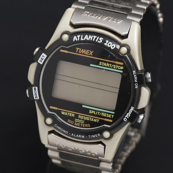 QZ タイメックス アトランティス100 100M C5 デジタル文字盤 メンズ腕時計 200000...