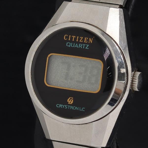 稼働 シチズン クリストロン 9030-092015 QZ デジタル文字盤 レディース腕時計 KRH...
