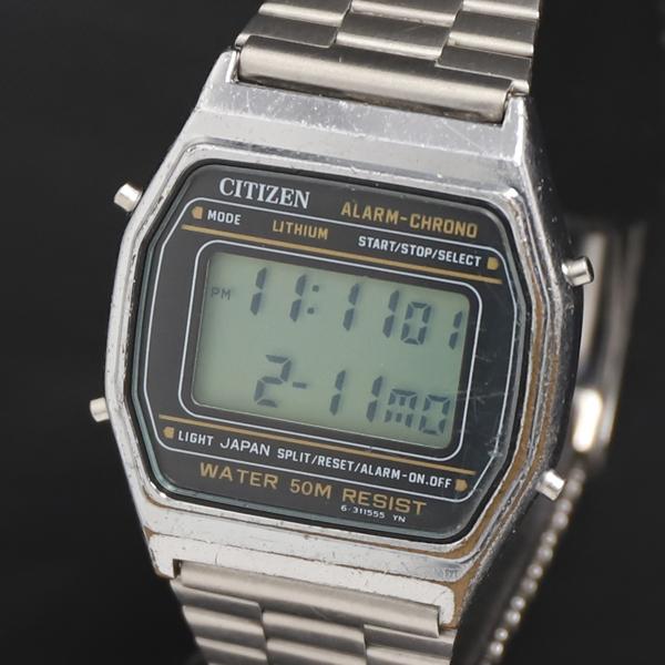 稼働 QZ シチズン 50M P110-311451 デジタル文字盤 メンズ腕時計 2000000 ...