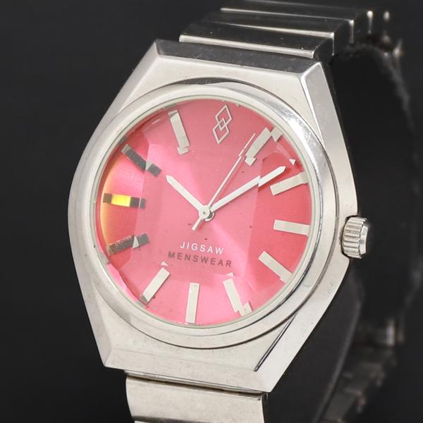 稼働 QZ JIGSAW カットガラス カシオ MQ-921 赤文字盤 メンズ腕時計 2000000...