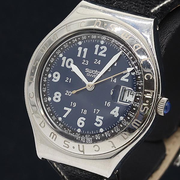 保/箱付 スウォッチ QZ ネイビー文字盤 AG1993 メンズ腕時計 2000000 NSK KM...