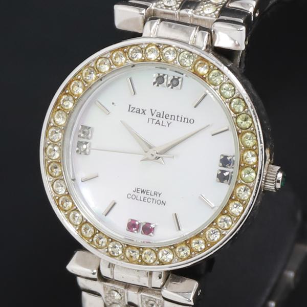 QZ Lzax Valentino 石付 IVG-30000-1 シェル文字盤 レディース腕時計 2...
