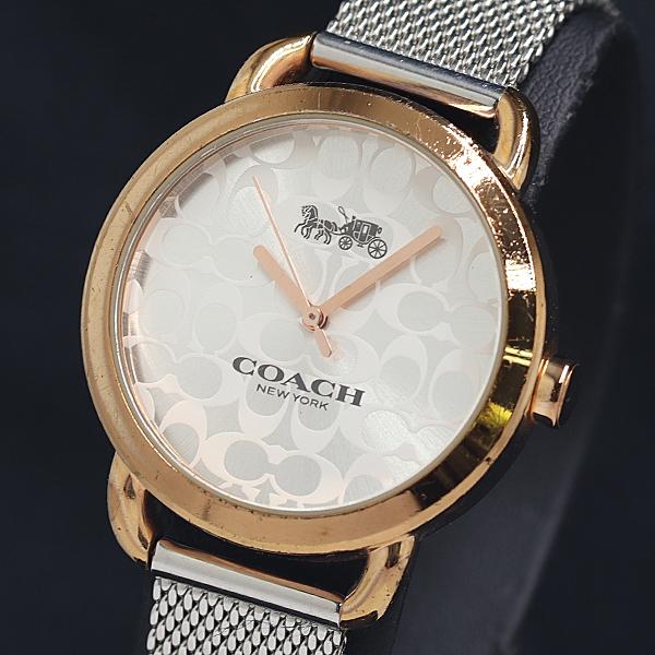 稼働 コーチ CA.105.7.95.1319 シルバー文字盤 QZ レディース腕時計 200000...