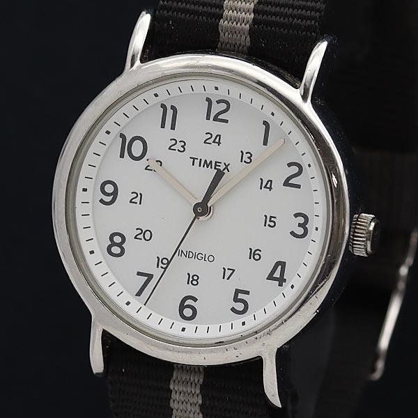 タイメックス インディグロ WR30M QZ ホワイト文字盤 メンズ腕時計 2000000 NSK ...