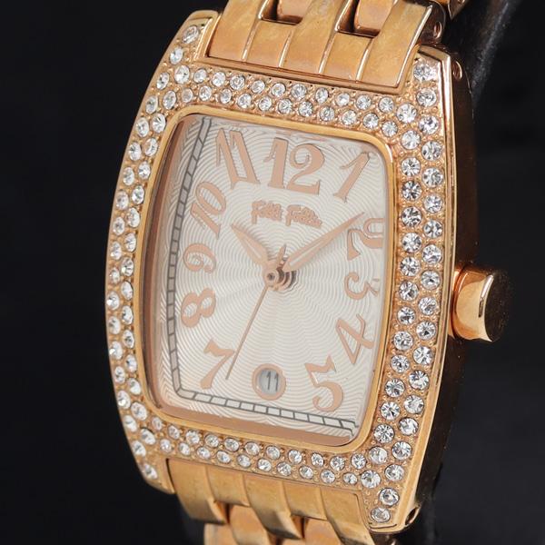 フォリフォリ WF5R081BD QZ シルバー文字盤 デイト ダイヤベゼル レディース腕時計 KR...