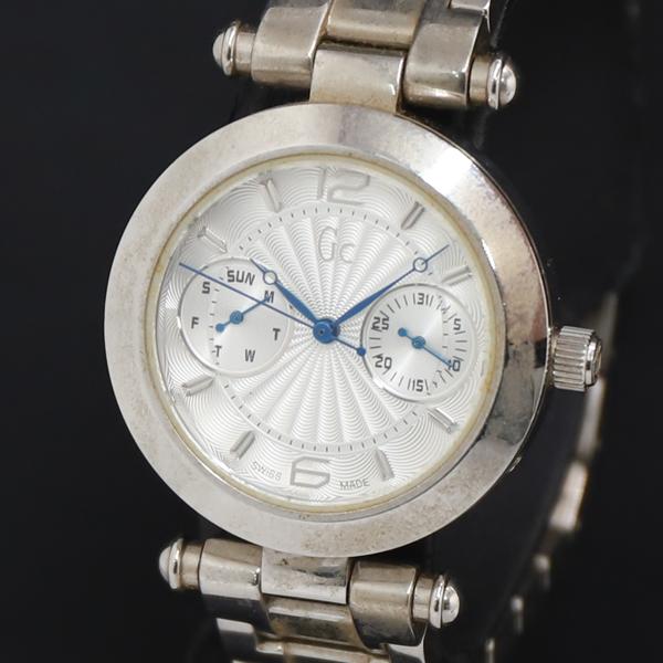 QZ Gc ゲス コレクション GC21000 シルバー文字盤 デイデイト レディース腕時計 200...