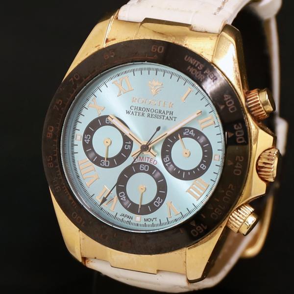 QZ ROOSTER RS-2001 026/500 青文字盤 クロノ レディース腕時計 20000...