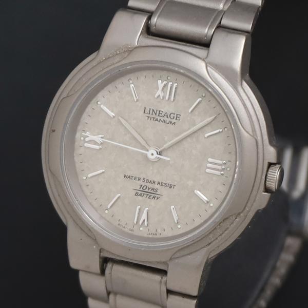 QZ カシオ LINEAGE チタン LIN-152 グレー文字盤 レディース腕時計 2000000...