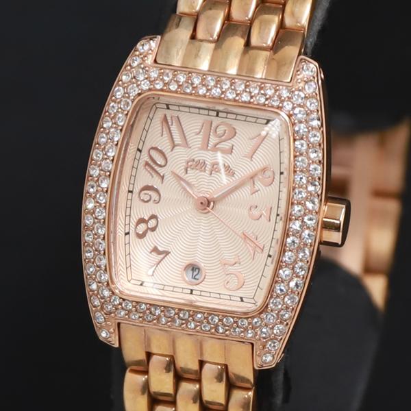 QZ フォリフォリ 石付 WF5R081BD ピンク文字盤 デイト レディース腕時計 2000000...