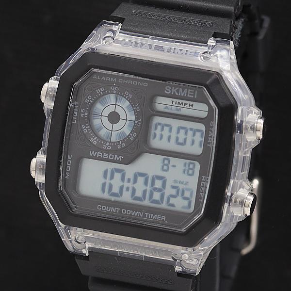 稼働 良品 SKMEI QZ デジタル文字盤 メンズ腕時計 2000000 NSK MST