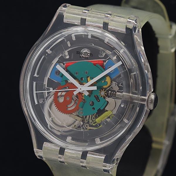 スウォッチ QZ スケルトン文字盤 メンズ腕時計 2000000 NSK MST