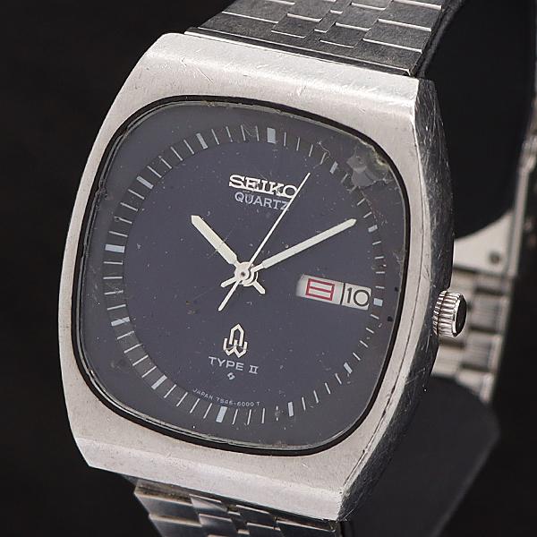 セイコー QZ ネイビー文字盤 7546-6000 メンズ腕時計 2000000 NSK KMR