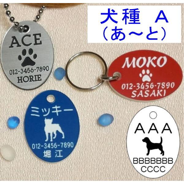 犬の迷子札・だ円イラスト・犬Ａ　（メール便なら→）【送料無料】