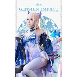 火花 原神 コスプレ 刻晴 コクセイ 衣装 ※靴 ウィッグ 武器 追加