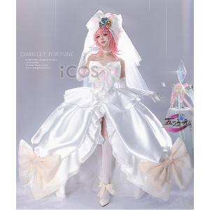 ICOS　しゅごキャラ!　日奈森 あむ 　ウェディングドレス　花嫁　コスプレ衣装　※ウィッグ　パニエ　追加可　
