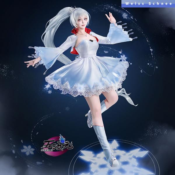 五次元　基萌　RWBY　チーム・ルビー　ワイス・シュニー 　Weiss　コスプレ　衣装　※靴　武器　...