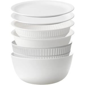 ライクイット like-it ざる ボウル 電子レンジ対応 Colander&Bowl 米とぎにも使える ザルとボール ホワイト 6点セット 日本製 水切り 湯切り可能 耐熱ボウル