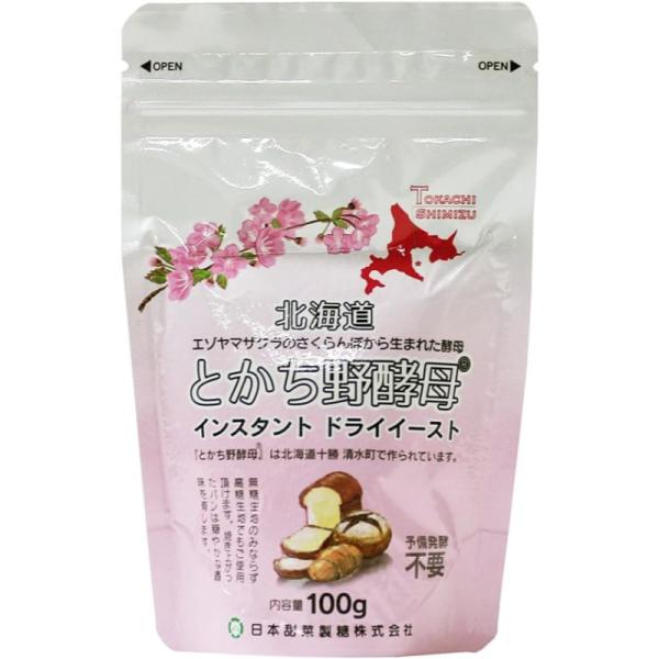 とかち野酵母インスタントドライイースト100g 天然酵母 パン作り 製菓材料 ホームベーカリー 自家...