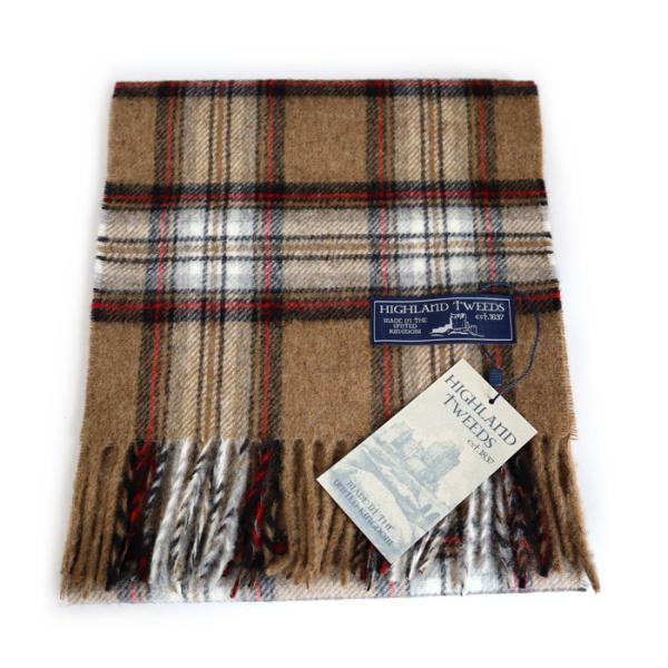 HIGHLAND TWEEDS（ハイランドツイード） タータンチェックマフラー “CAMEL STE...