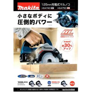 値下げしました！【未使用】マキタ Makita HS474DZ 125mm充電式マルノコ 本体のみ【ハンズクラフト佐賀】 マキタ電動工具 125mm充電式マルノコ HS474DZ 18V 青 本体・鮫肌