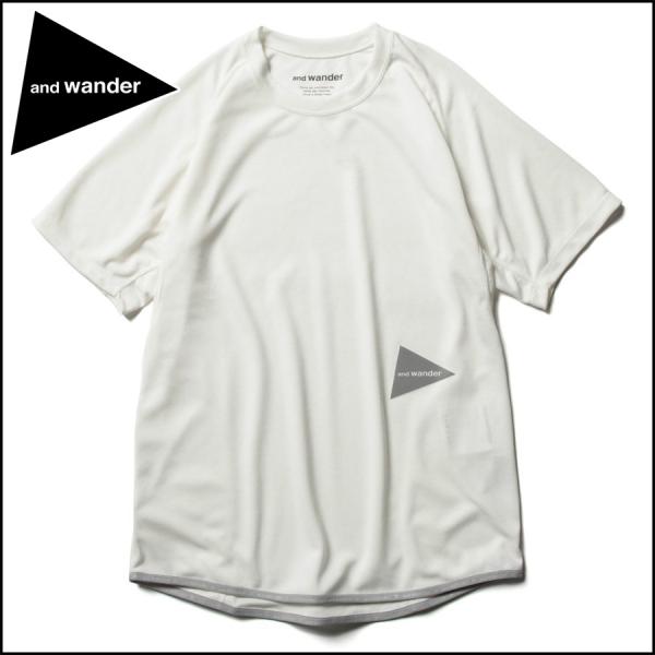 ポイント10% アンドワンダー パワードライジャージーラグランショートスリーブ and wander...