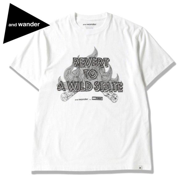 ポイント10% アンドワンダー グリップスワニーアンドワンダープリントティー and wander ...