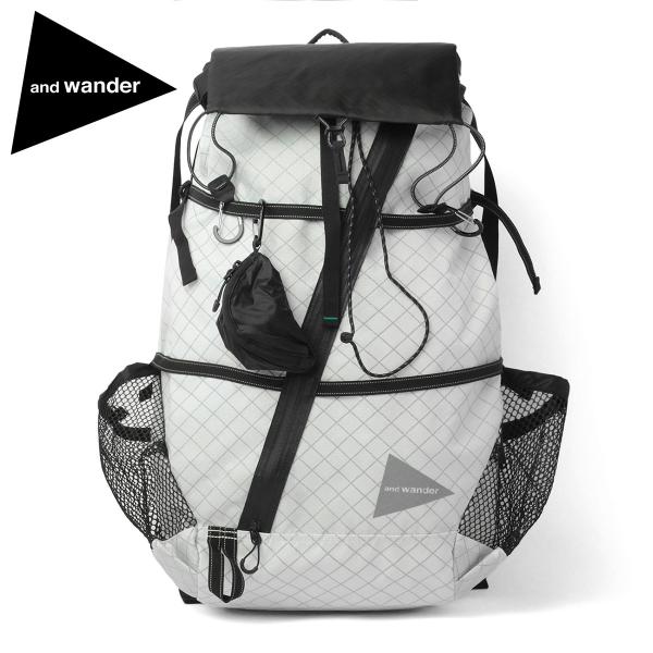 10%OFF アンドワンダー エコパック40Lバックパック オフホワイト アウトドア 大容量 多機能...