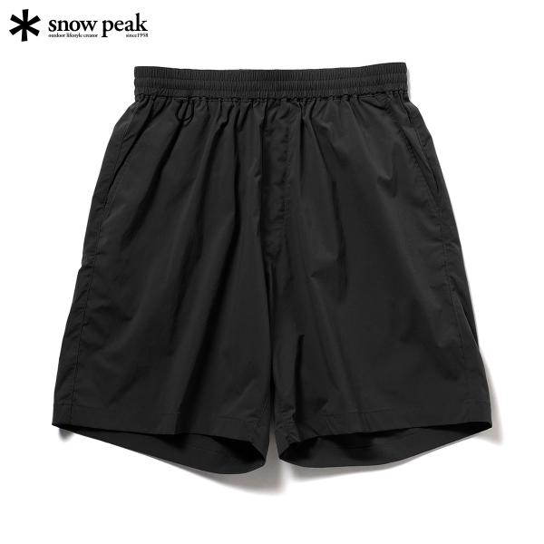 ポイント10% スノーピーク ニュースタンダードイージーショーツ ブラック メンズ ストレッチ 撥水...
