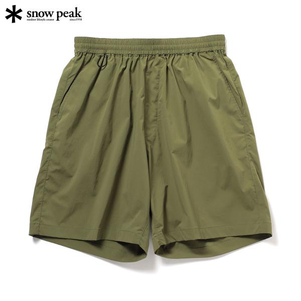 ポイント10% スノーピーク ニュースタンダードイージーショーツ オリーブ メンズ ストレッチ 撥水...