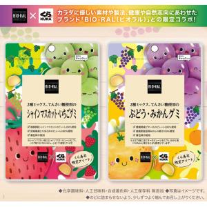 BIO-RAL×くら寿司 限定コラボ くら寿司限定アソート グミ 2種ミックス [シャインマスカット・いちごグミ／ぶどう・みかんグミ]