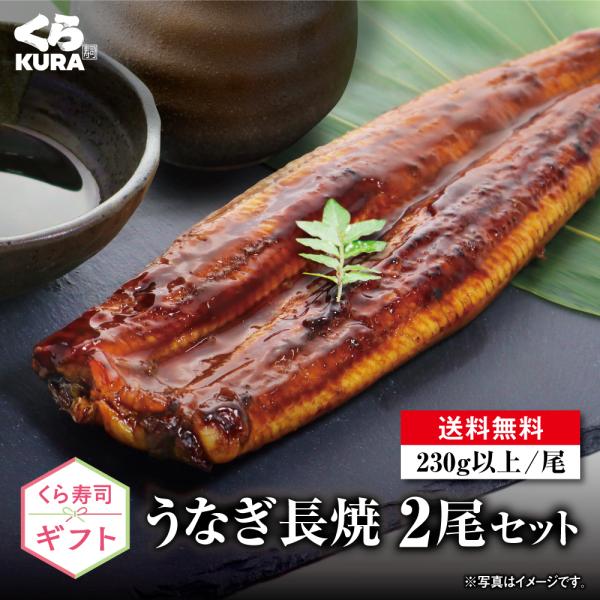 くら寿司 ギフト うなぎ長焼 2尾セット 送料無料 プレゼント 御祝 贈答 のし対応 ギフトBOX