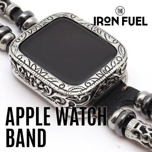 アップルウォッチバンド｜APPLE WATCH BAND｜レトロ アメリカン ベルト バンド メンズ シルバー アクセサリー ブレスレット トライバル かっこいい 42mm 44mm｜619apartment