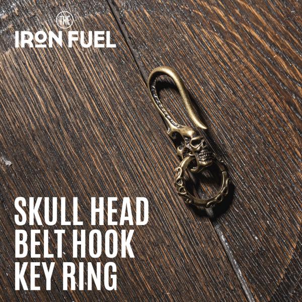 スカルヘッド ベルトフック キーリング｜レトロ アメリカン 雑貨 キーホルダー 真鍮 スカル 髑髏 ...