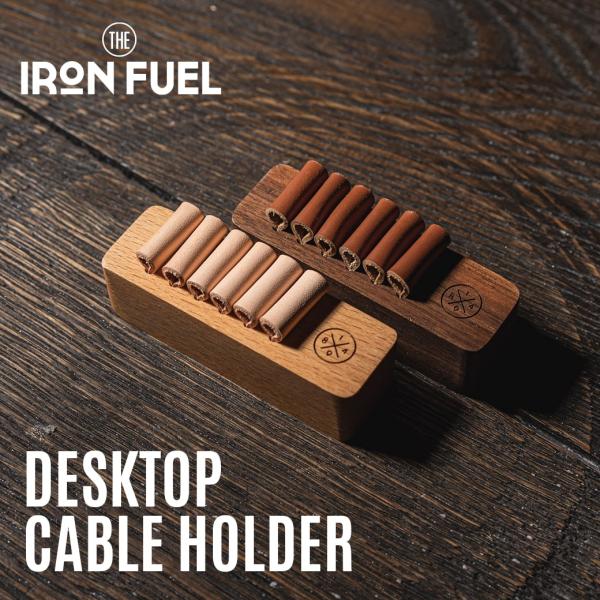 デスクトップ ケーブルホルダー｜DESKTOP CABLE HOLEDR｜木 木製 ケーブル ホルダ...