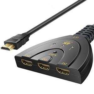 HDMI切替器 GANA 4Kx2K HDMI分配器/セレクター 3入力1出力 1080p/3D対応 (メス→オス) 電源不要 Apple TV/Chrの商品画像