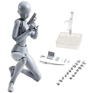 デッサン人形 モデル人形フィギュア gray color 可動フィギュア PVC製 塗装済み デッサン 作画 練習
