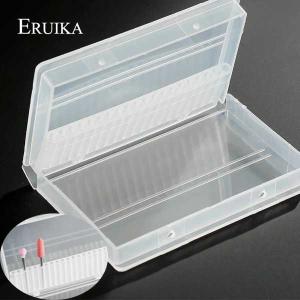 ERUIKA 1 PC 透明アクリルネイルドリルビットボックス 20 穴プラスチックディスプレイスタンドのための 3/32 "ビットドリル展示｜69x69x