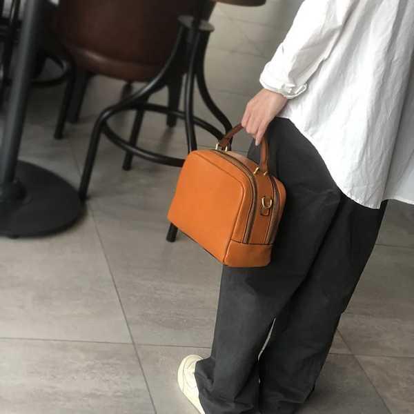 Simple casual designer natural real leather ladies...