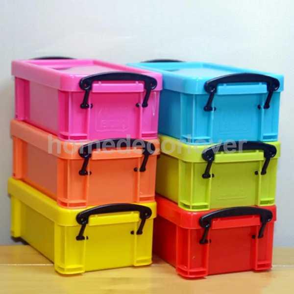 6 色ミニプラスチック蓋コレクションファイル容器ケース収納ボックス 0.5 リットル米 flours...