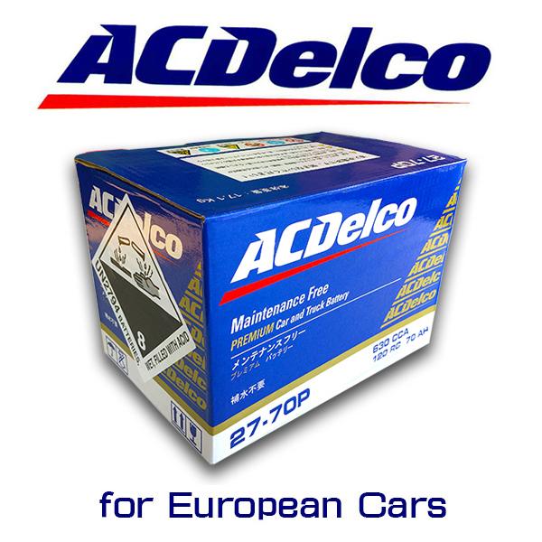 ACデルコ バッテリー/27-70P/互換品番LBN3/フォード/マスタング/アルファロメオ/BMW
