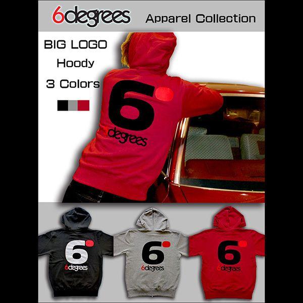 6DEGREES ORIGINAL BIG LOGO HOODY(オリジナルパーカー)BURGUND...