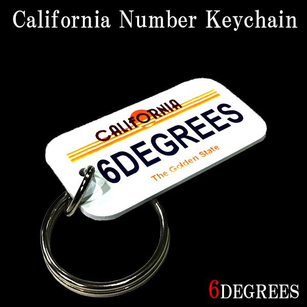 6DEGREESオリジナル　カリフォルニアナンバーキーチェーン（6DEGREES Ver,2）/アメ...