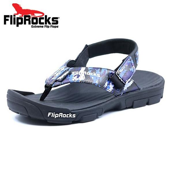 FlipRocks（フリップロックス）フリップフロップ ブルー カモフラージュ 25cm〜30cm ...