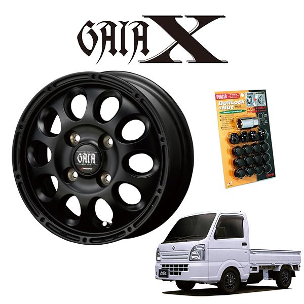 『ホイール4本セット』 GAIA X ガイア クロス 12x4J +42 4H 100 マットブラッ...
