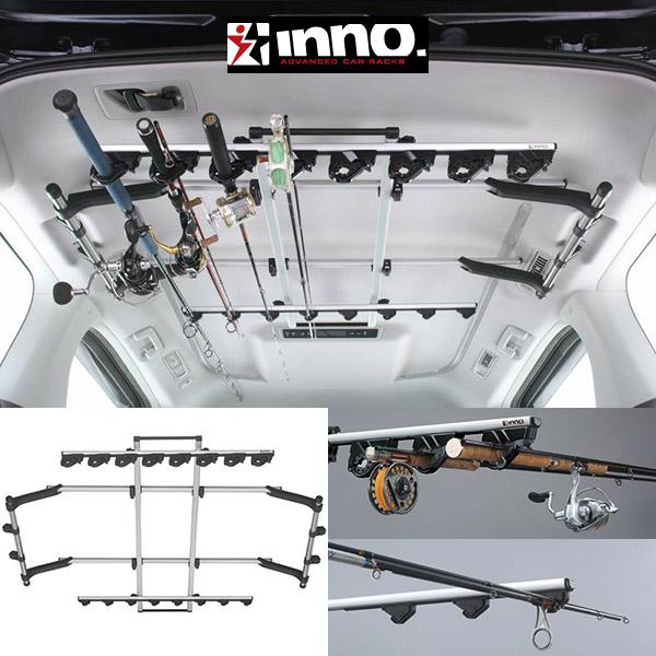 トヨタ ハイエース INNO イノー ロッドホルダーデュアル8ワイド 【8本積】IF18 フィッシン...