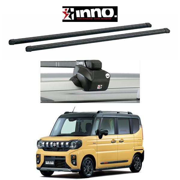 スズキ スペーシアギア ルーフレール付き車 R6.9〜 スクエアベース 『車種別セット』INNO イ...