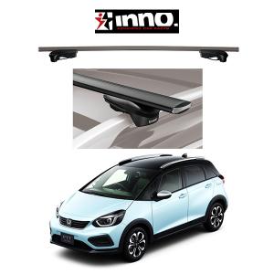 フィット クロスター GR系　HONDA FIT （メーカーオプションルーフレール付車)『車種別セット』INNO （イノー システムキャリア）エアロベース スルータイプ｜6degrees