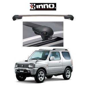 スズキ ジムニー SUZUKI JIMNY JB23W（ルーフレール付き車） ルーフラック 『車種別セット』INNO イノー システムキャリア エアロベース フラッシュタイプ｜6degrees