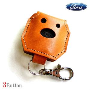 6DEGREES ORIGINAL KEYCASE CAMEL（キーケース・キャメル）FORD（フォード）車用3ボタン エクスプローラー エコノライン リモコン キーレス｜6degrees