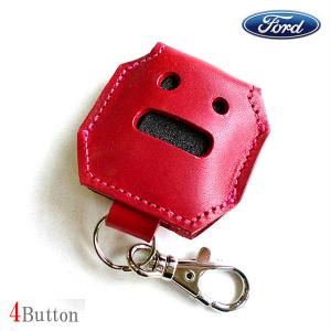 6DEGREES ORIGINAL KEYCASE RED（キーケース・レッド）FORD（フォード）車用4ボタン エクスプローラー エコノライン リモコン キーレス｜6degrees